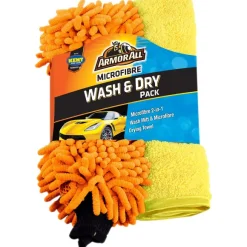 Gant De Lavage 2 En 1 + Serviette Microfibre De S Chage