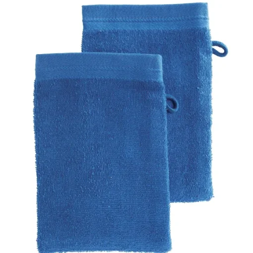 2 Gants De Toilette Bleu Marine