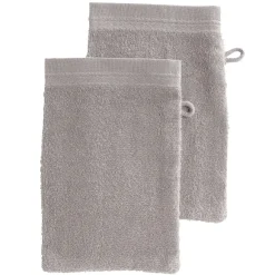 2 Gants De Toilette Gris