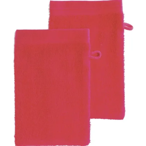 2 Gants De Toilette Rose