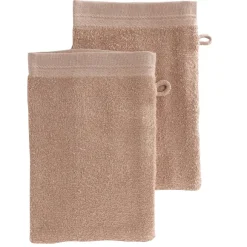 2 Gants De Toilettes Taupe