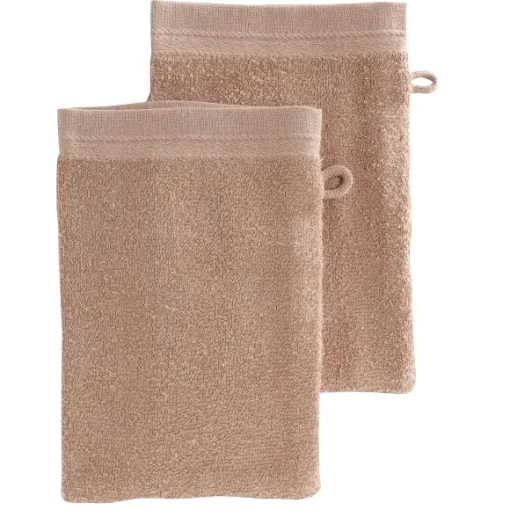 2 Gants De Toilettes Taupe