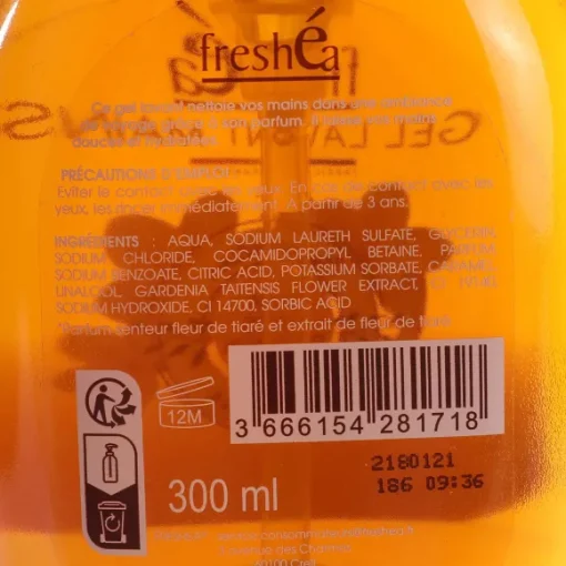 Gel Lavant Mains Fleur De Tiar