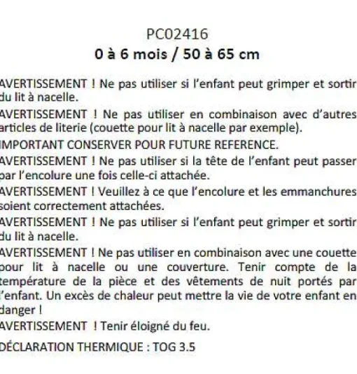 Gigoteuse R Versible 65 Cm
