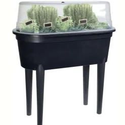 Jardinet Noir Pieds Amovibles Avec Serre