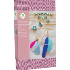 Kit De Fabrication De Bijoux - Xl Perles Japonaises Et Plumes