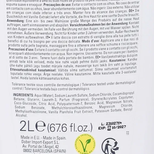 Lait De Douche Caresse De Lait Fleur De Vanille