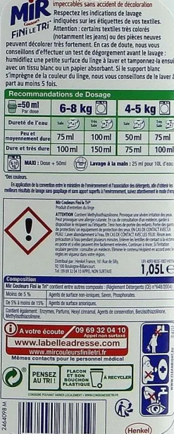 Lessive Liquide 2 En 1 Couleurs