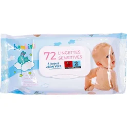 72 Lingettes Bébé Sensitive Visage Et Corps