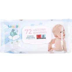 72 Lingettes Bébé Sensitive Visage Et Corps