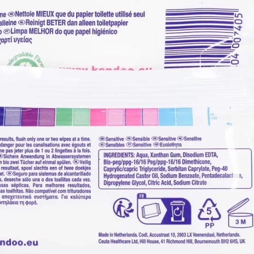 60 Lingettes De Toilette Pour Enfant Sensitive