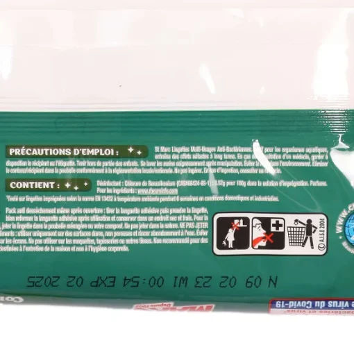 80 Lingettes Extra-Larges Antibact Riennes