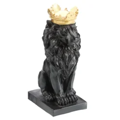 Lion D Coratif En R Sine Noir 37Cm