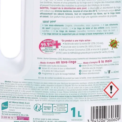 Liquide D Sinfectant Du Linge Anti Odeur