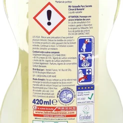 Liquide Vaisselle En Pompe Purs Secrets Citron Et Romarin