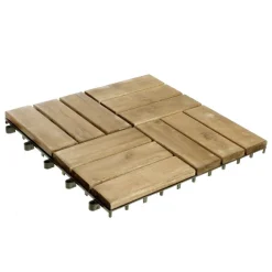 Lot De 6 Dalles En Acacia