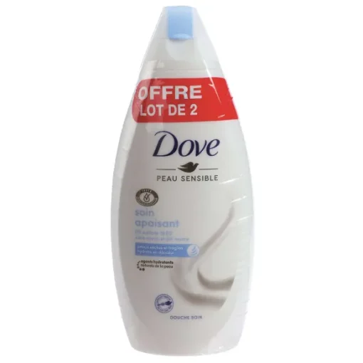 Lot De 2 Gels Douche Soin Peaux Sensibles