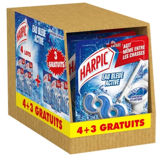 Lot De 4+3 Gratuit Bloc Wc Eau Bleue