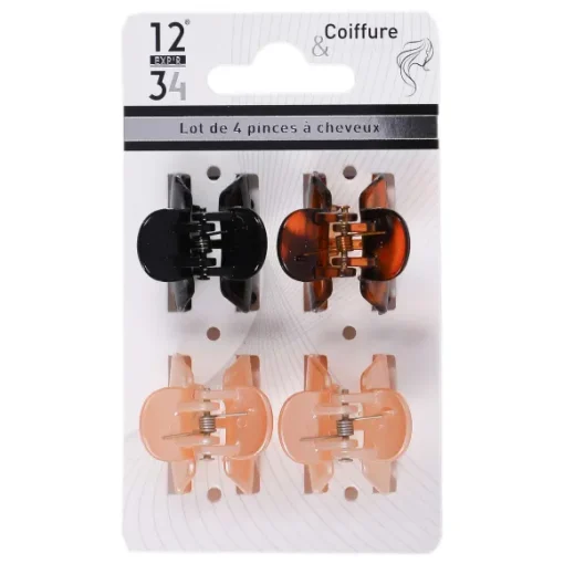 Lot De 4 Pinces Pour Cheveux