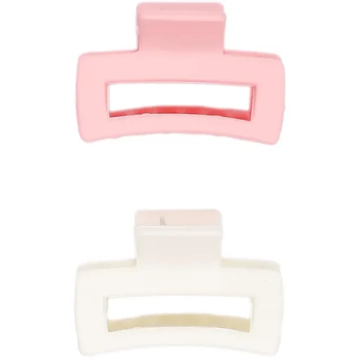 Lot De 2 Pinces Rose Et Beige