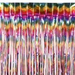 Lot De 2 Rideaux Fils Sequins Arc-En-Ciel