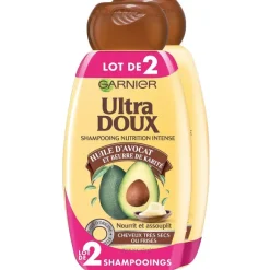 Lot De 2 Shampoings Nutrition Intense Avocat Et Karit