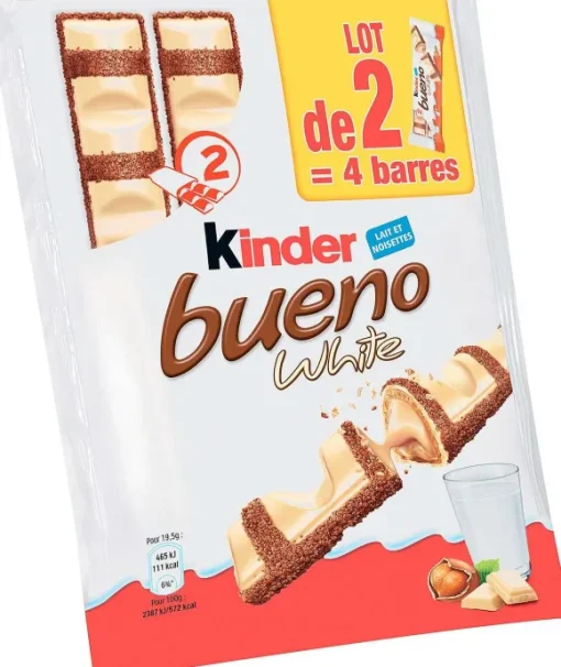 Lot De 2X2 Barres De Kinder Bueno White