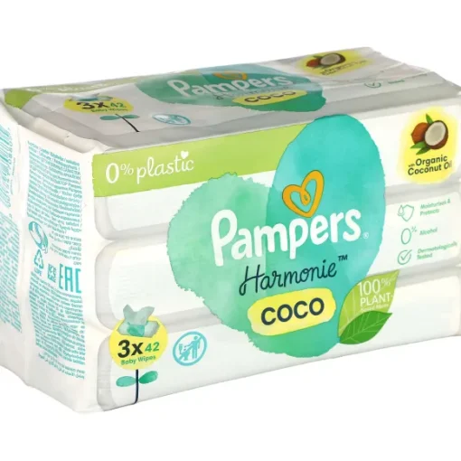Lot De 3X42 Lingettes Bébé Harmonie Coco