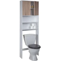 Meuble Dessus De Toilettes Ou Machine Laver Blanc