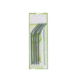 4 Pailles En Inox Et Goupillon