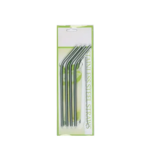 4 Pailles En Inox Et Goupillon