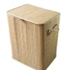 Panier Linge Pliable En Bambou 50Cm