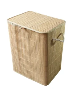 Panier Linge Pliable En Bambou 50Cm