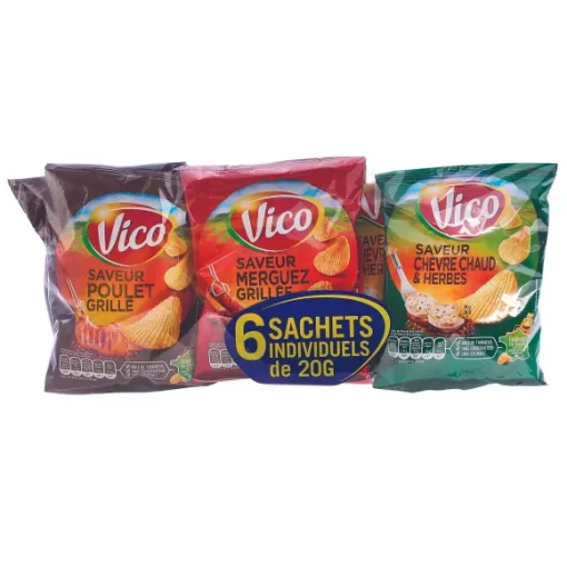 6 Paquets De Chips Grill