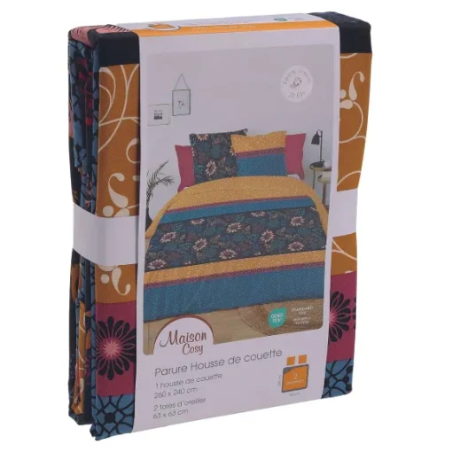 Parure Housse De Couette 260X240Cm + 2 Taies D'Oreiller