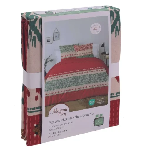 Parure Housse De Couette 260X240Cm + 2 Taies D'Oreiller