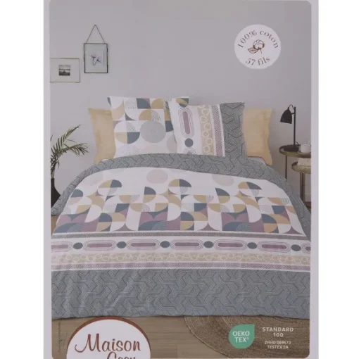 Parure Housse De Couette 260X240Cm + 2 Taies D'Oreiller