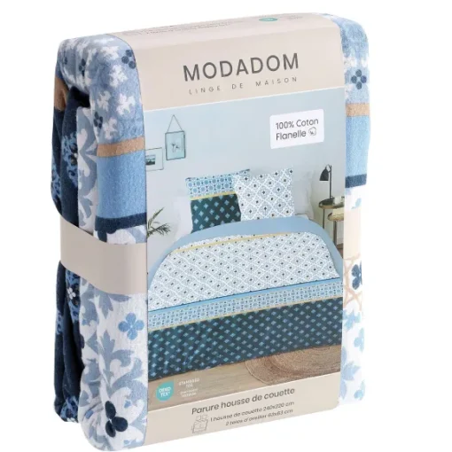 Parure Housse De Couette 140X190Cm 100% Coton