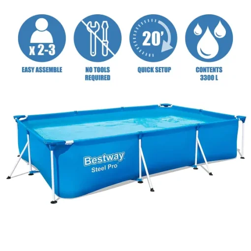 Piscine Rectangulaire Tubulaire 300X201X66 Cm