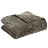 Plaid En Flanelle Kaki Et Or 180X230Cm