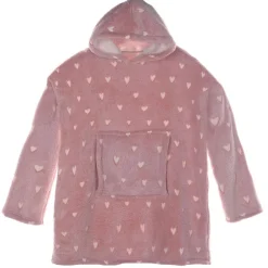 Plaid Enfant Sweat Capuche Toiles Phosphorescentes Rose