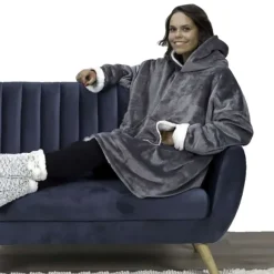 Plaid Sweat Capuche Gris