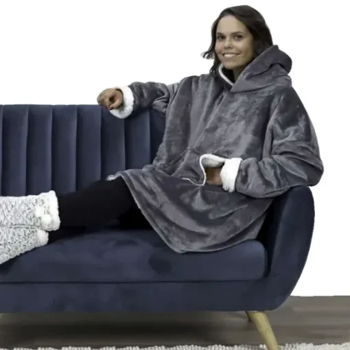 Plaid Sweat Capuche Gris