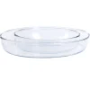 2 Plats Ovales En Verre