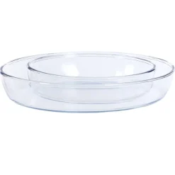 2 Plats Ovales En Verre