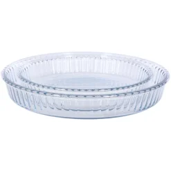 2 Plats Tarte Ronds En Verre