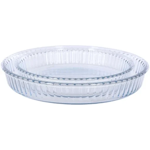 2 Plats Tarte Ronds En Verre