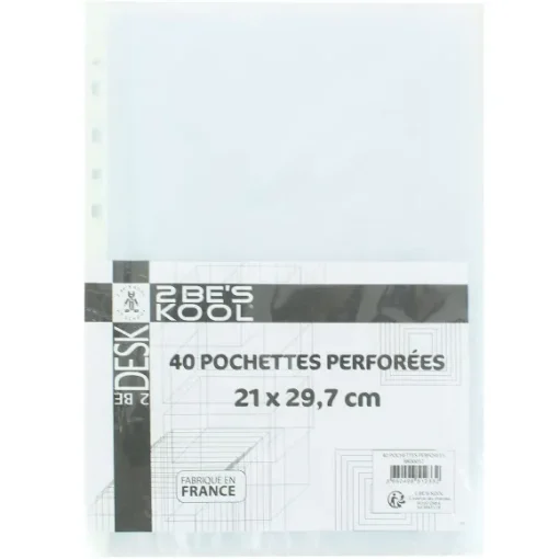 40 Pochettes Transparentes Perfor Es