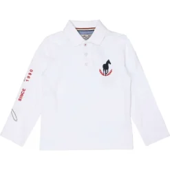 Polo Manches Longues Avec Broderie 8-12 Ans