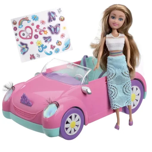 Poup E Mannequin Dans Son Cabriolet